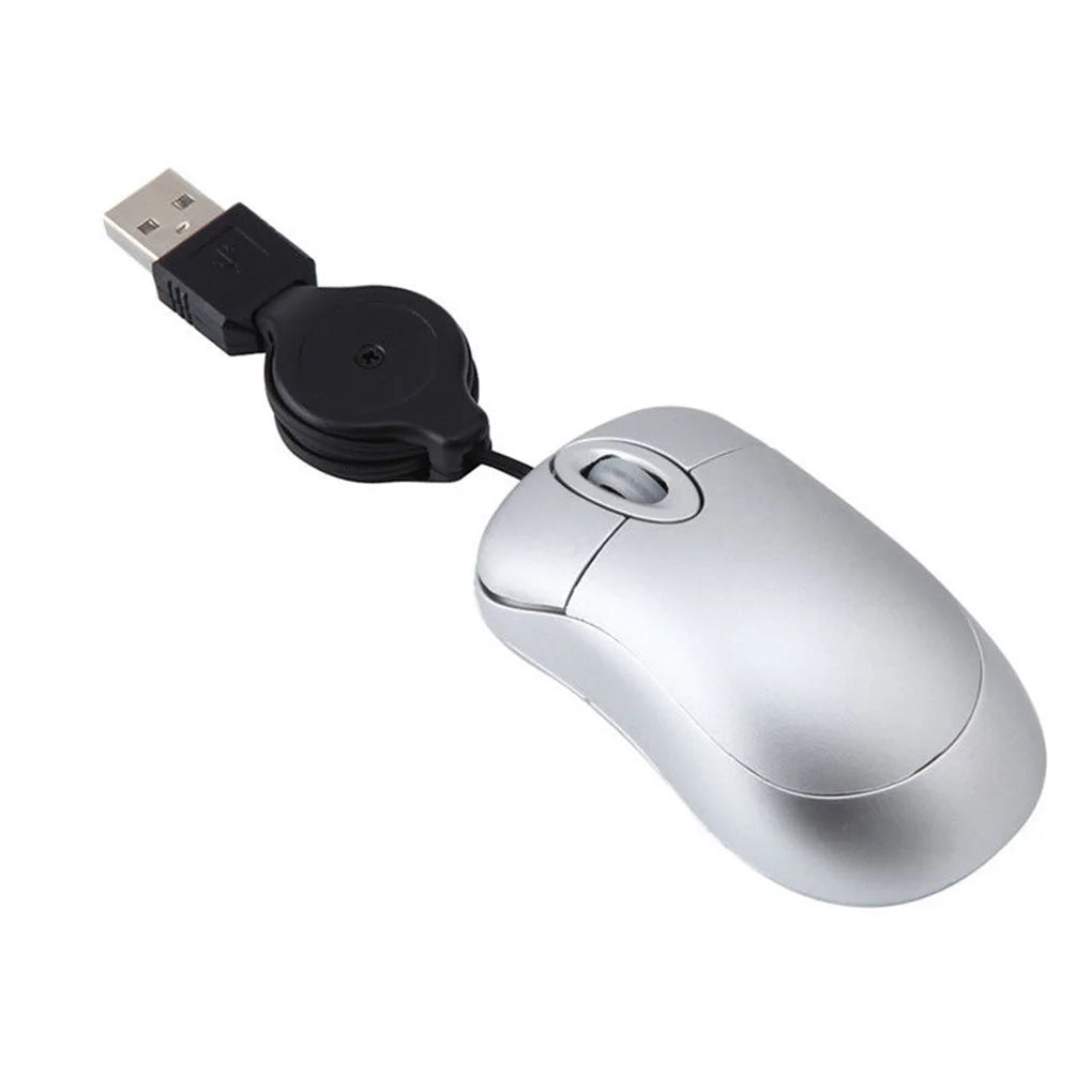 Retractable Mini Wired Mouse Ultra-lightweight Design USB Gaming Mice Computer peripheral accessories For PC Laptop